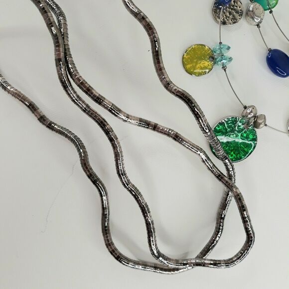 Necklaces Lot of 6 Wire Choker Charms Copper Stones Beads Vintage to Today - Picture 8 of 9